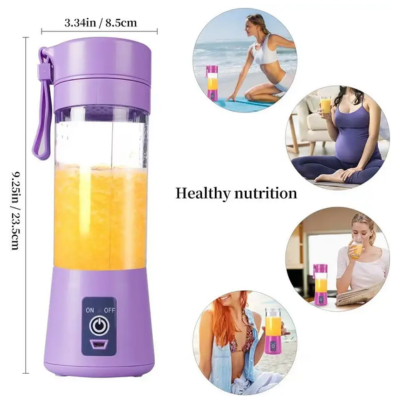 Electronic Mini 380ml Blender Mixer Cup USB Rechargeable Portable Smoothie Fruit Blender Juicer Bottle