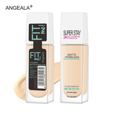 Angeala Wholesale OEM&ODM Moisturizer Natural Concealing Pore Refine Fitme Matte and Poreless Whitening Make Up Foundation